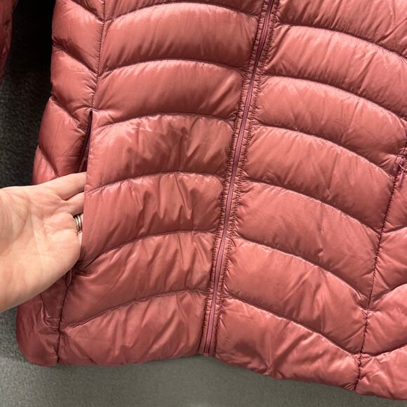 Uniqlo Down Puffer Jacket Womens Small Dusty Rose Pink Full Zip Packable - Picture 4 of 7